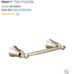 🆕 Moen Flara Hand Towel Bar, polished nickel
